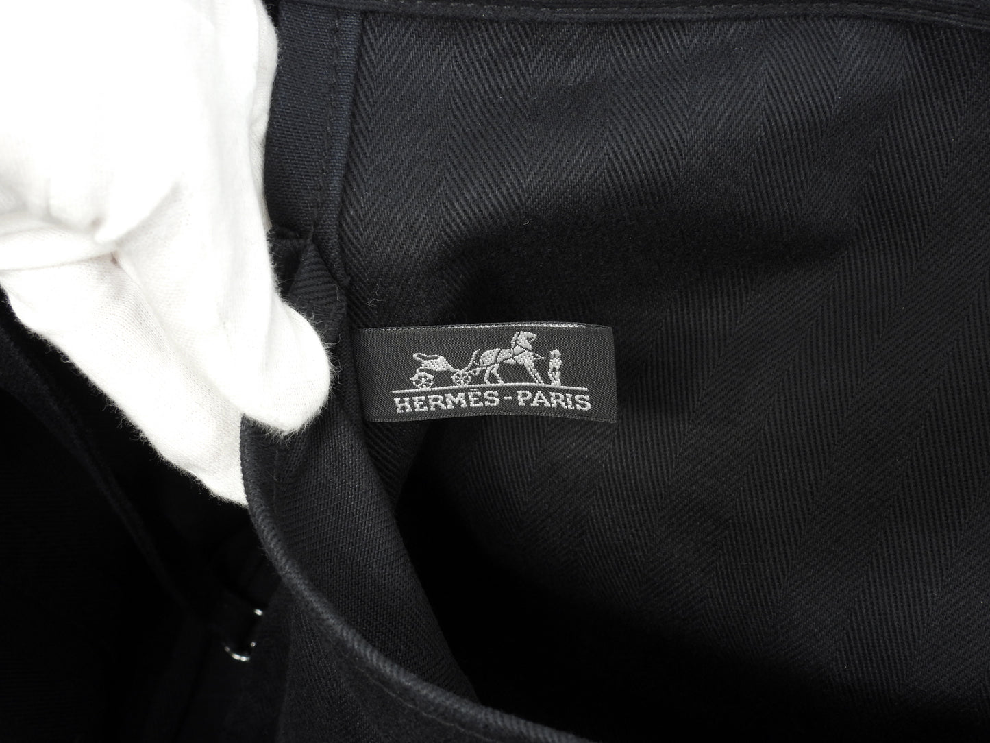 エルメス ヴァルパライソMM コットン/レザー 黒 ハンドバッグ トートバッグ 美品@ 61