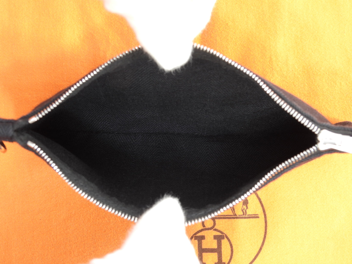 エルメス ヴァルパライソMM コットン/レザー 黒 ハンドバッグ トートバッグ 美品@ 61