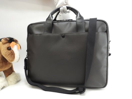 ボッテガヴェネタ s付ブリーフケース マルコポーロ 茶黒 メンズビジネスバッグ 美品@B02052883C