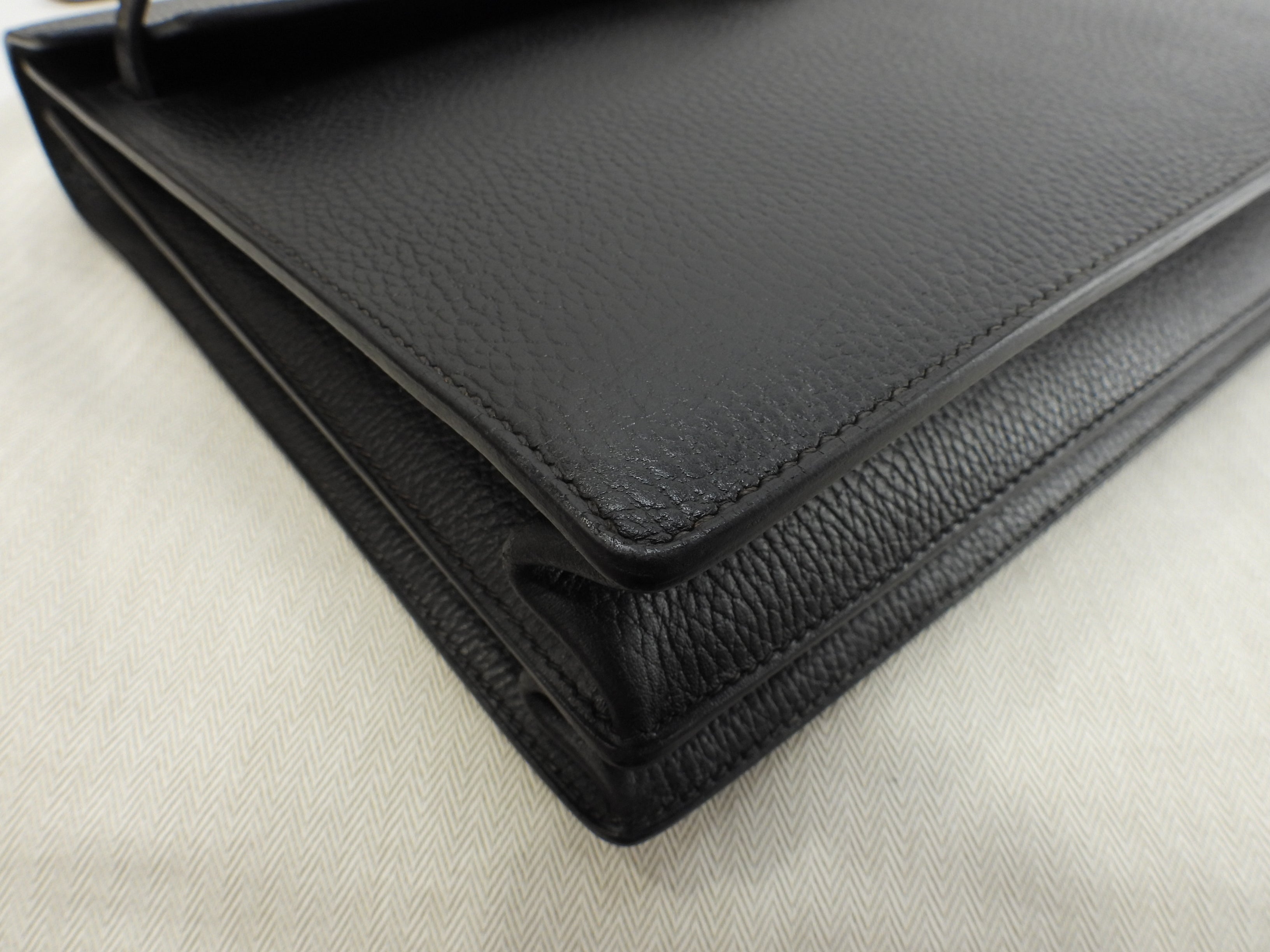 エルメス ケリーデペッシュ38 アルデンヌ黒 ゴールド金具