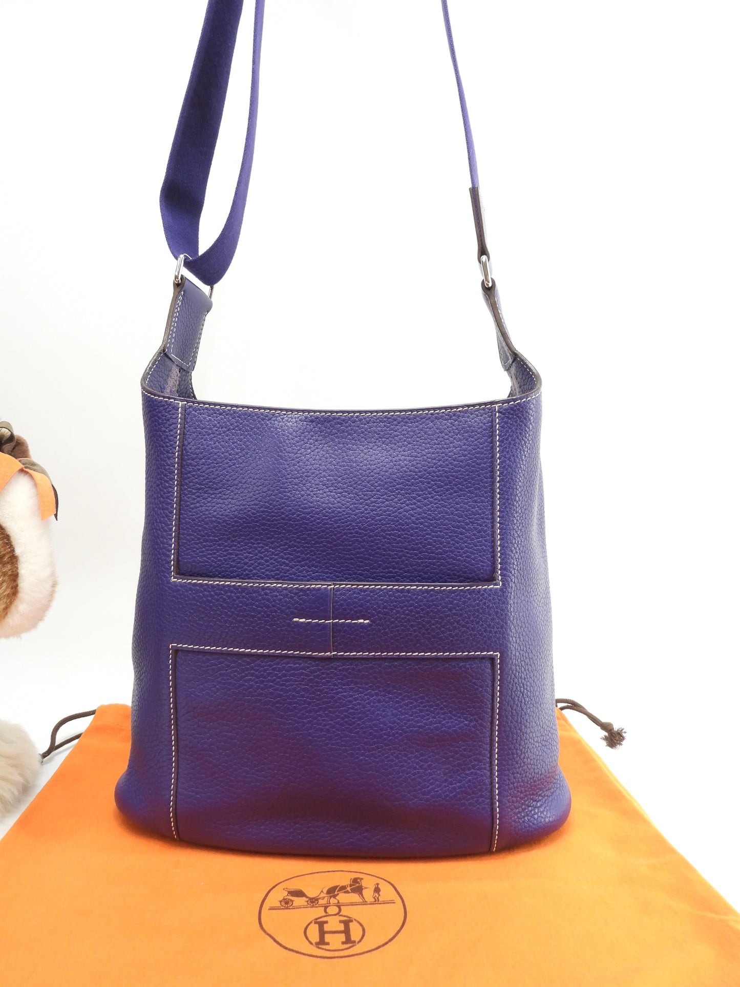 エルメス グッドニュースPM トリヨンクレマンス 紫 ポシェット クロスボディバッグ 美品@□N 9