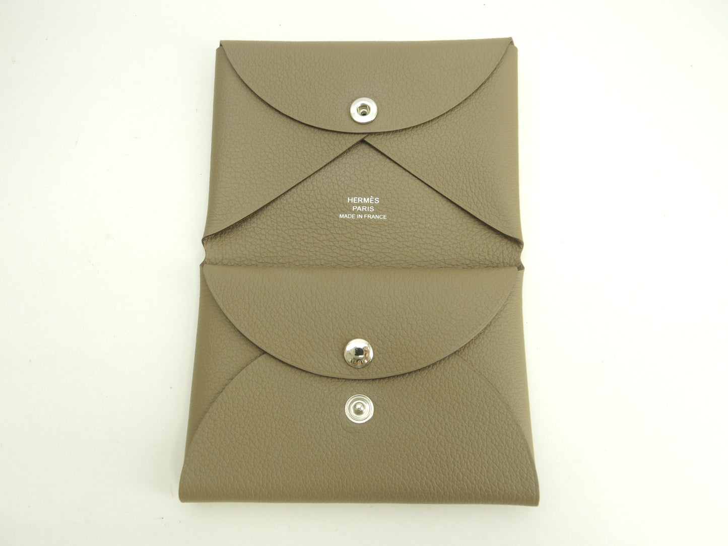エルメス カルヴィデュオ ヴォーエヴァーカラー エトープ コンパクトウォレット ミニサイフ 新品@W
