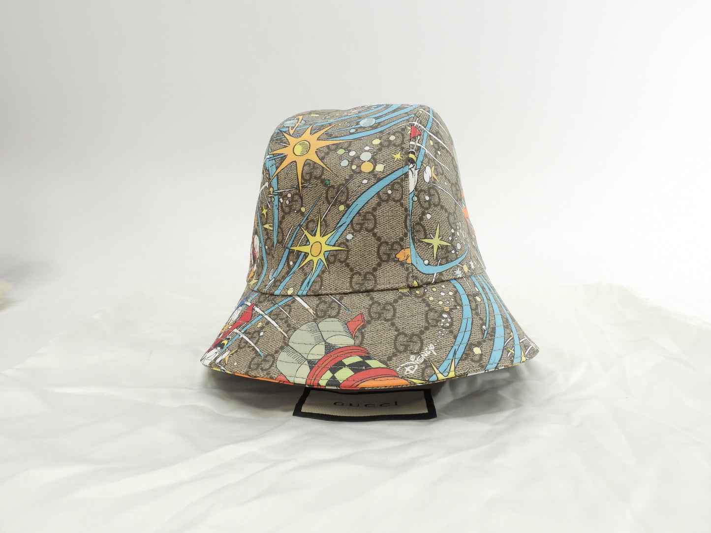 Gucci Hat Disney Collaboration GG Supreme Gray Cap Donald Duck @ 1