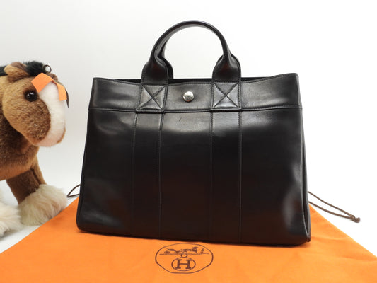 エルメス トートPM フールトゥ フルレザー黒 ハンドバッグ トートバッグ 美品@□E 16