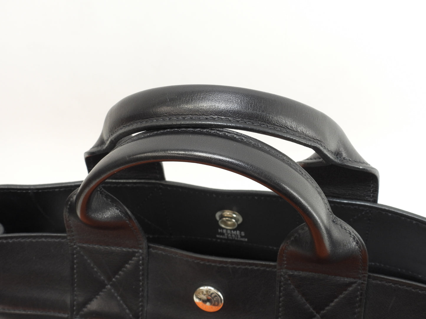 エルメス トートPM フールトゥ フルレザー黒 ハンドバッグ トートバッグ 美品@□E 16