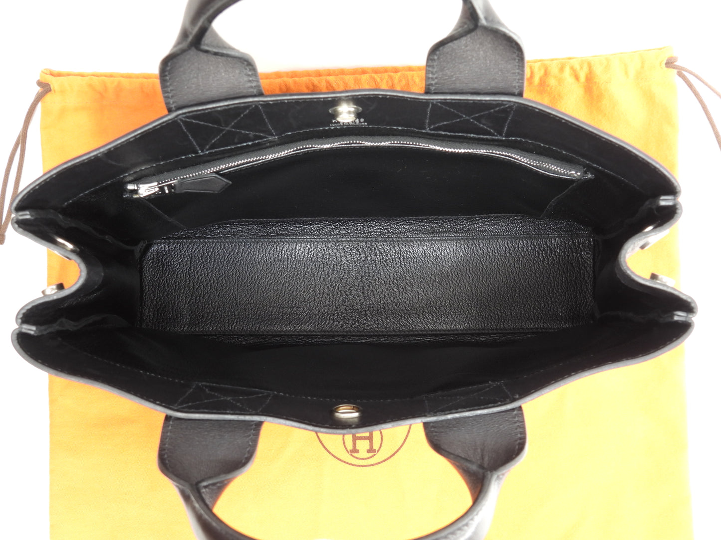 エルメス トートPM フールトゥ フルレザー黒 ハンドバッグ トートバッグ 美品@□E 16