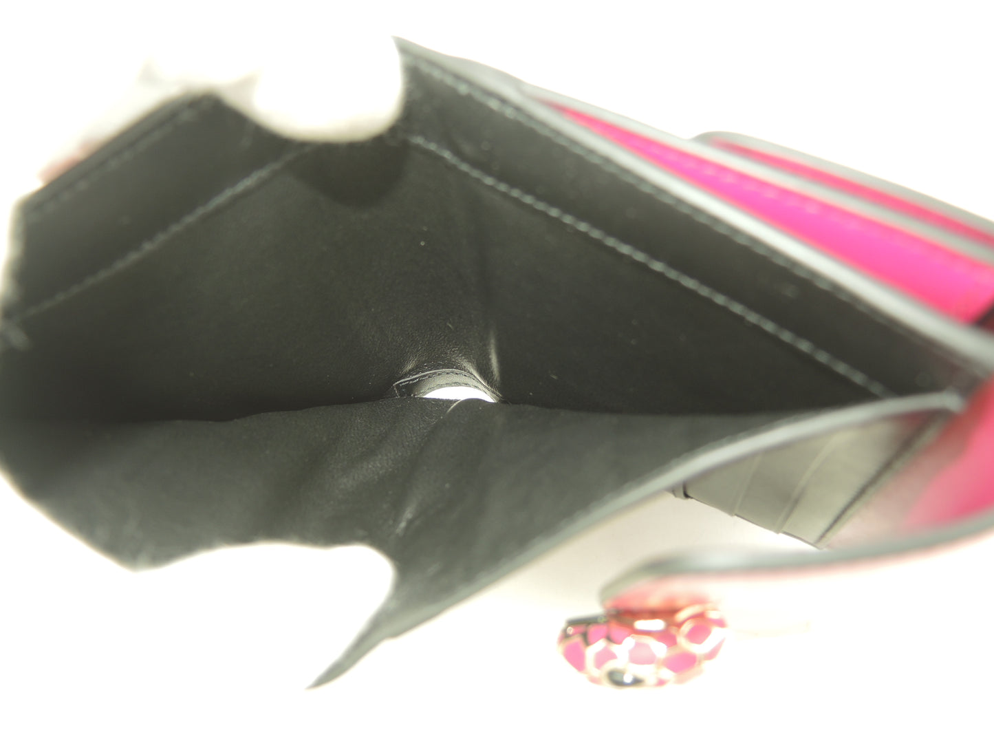 ブルガリ 三折財布 セルペンティ レザー/ピンク橙 フォーエバー スモールウォレット 未使用@ 20