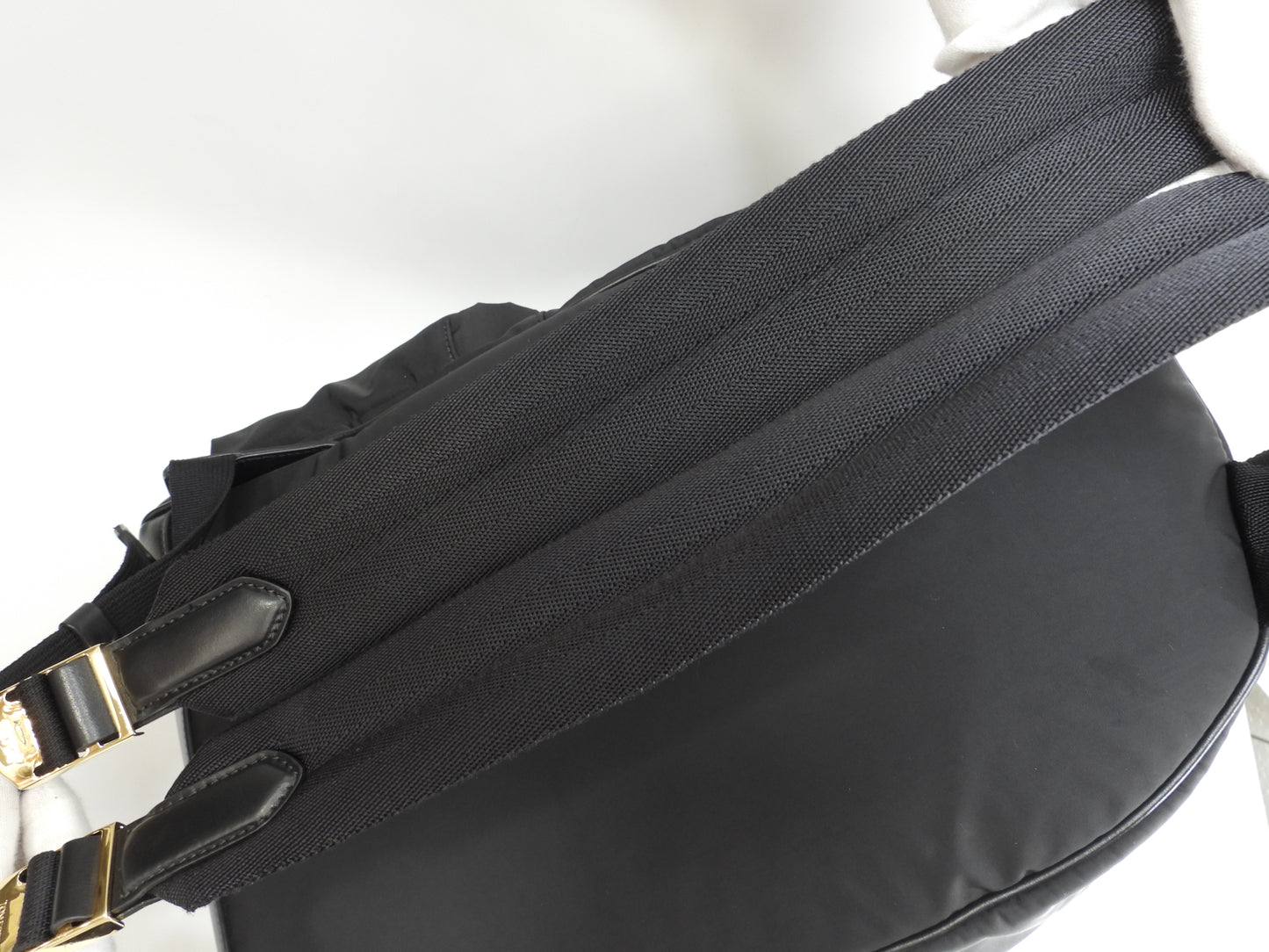 トムフォード バックパック バックリー ナイロン/レザー黒 リュックサック 美品@HO460T024AAU