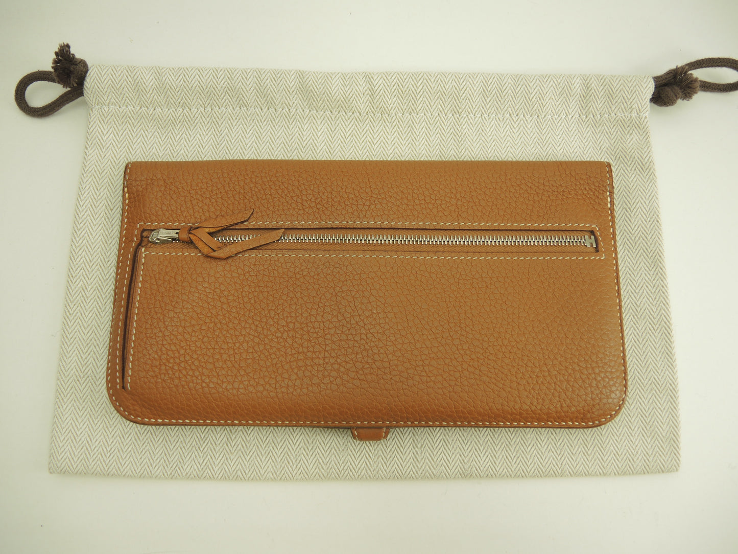 エルメス ドゴンロング トゴ ゴールド シルバー金具 2折長財布@T 3
