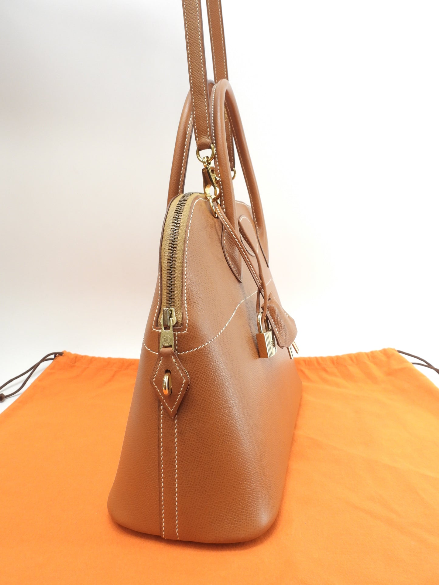 エルメス ボリード31 クシュベル/ゴールド ゴールド金具 s付ハンドバッグ@〇Y