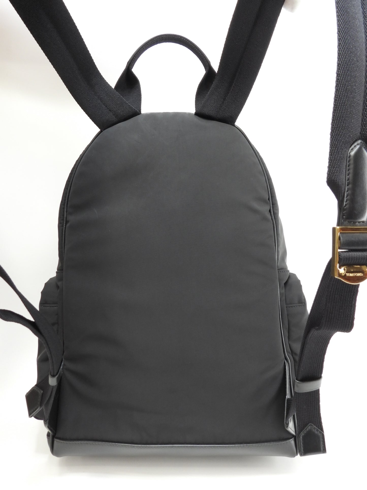 トムフォード バックパック バックリー ナイロン/レザー黒 リュックサック 美品@HO460T024AAU
