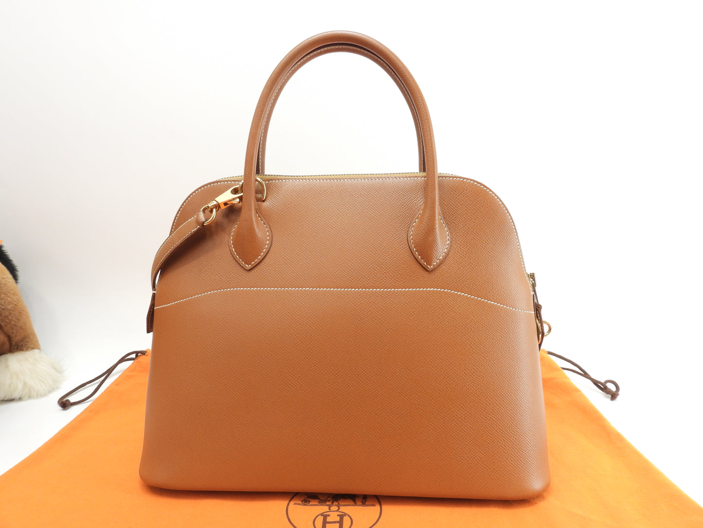 エルメス ボリード31 クシュベル/ゴールド ゴールド金具 s付ハンドバッグ@〇Y