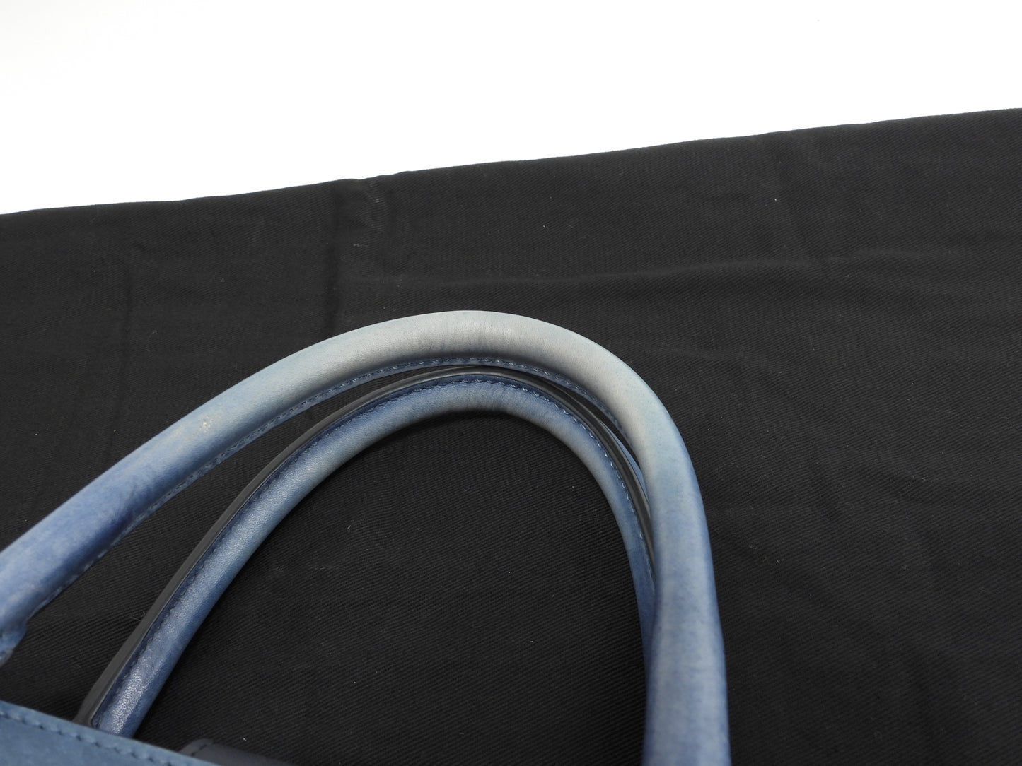 ベルルッティ トゥジュールXS カリグラフィ レザー灰青 トートバッグ メンズ@U0224