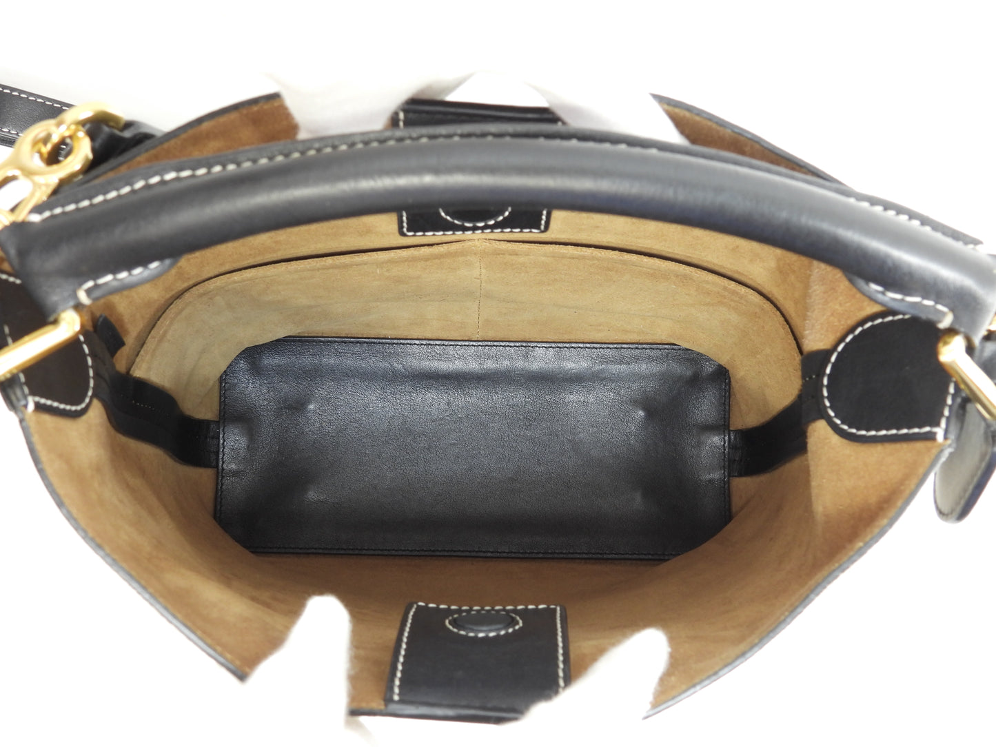 ロエベ Tバケット スモール レザー灰黒緑 2wayハンドバッグ ポシェット クロスボディ@261821