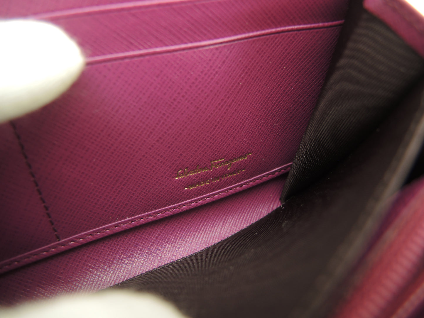 サルヴァトーレフェラガモ ロングウォレット ガンチーニ レザー緑 長財布 未使用@ 22