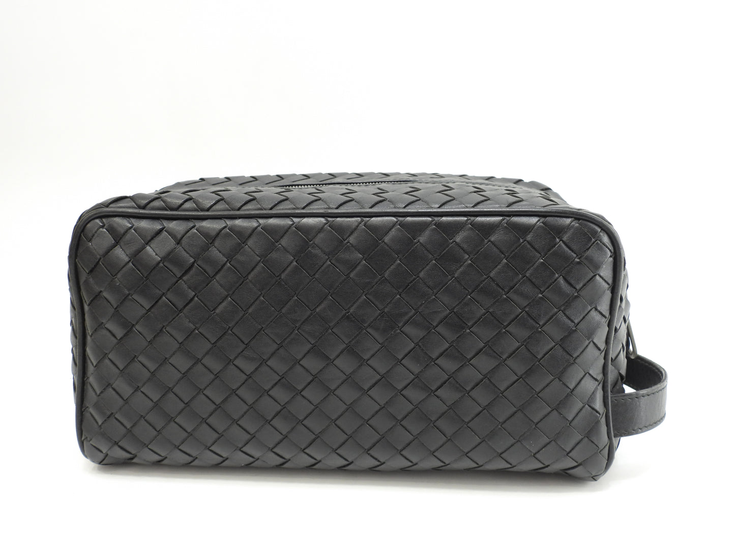 ボッテガヴェネタ クラッチ イントレチャート レザー黒 セカンドバッグ メンズポーチ 美品@ 259