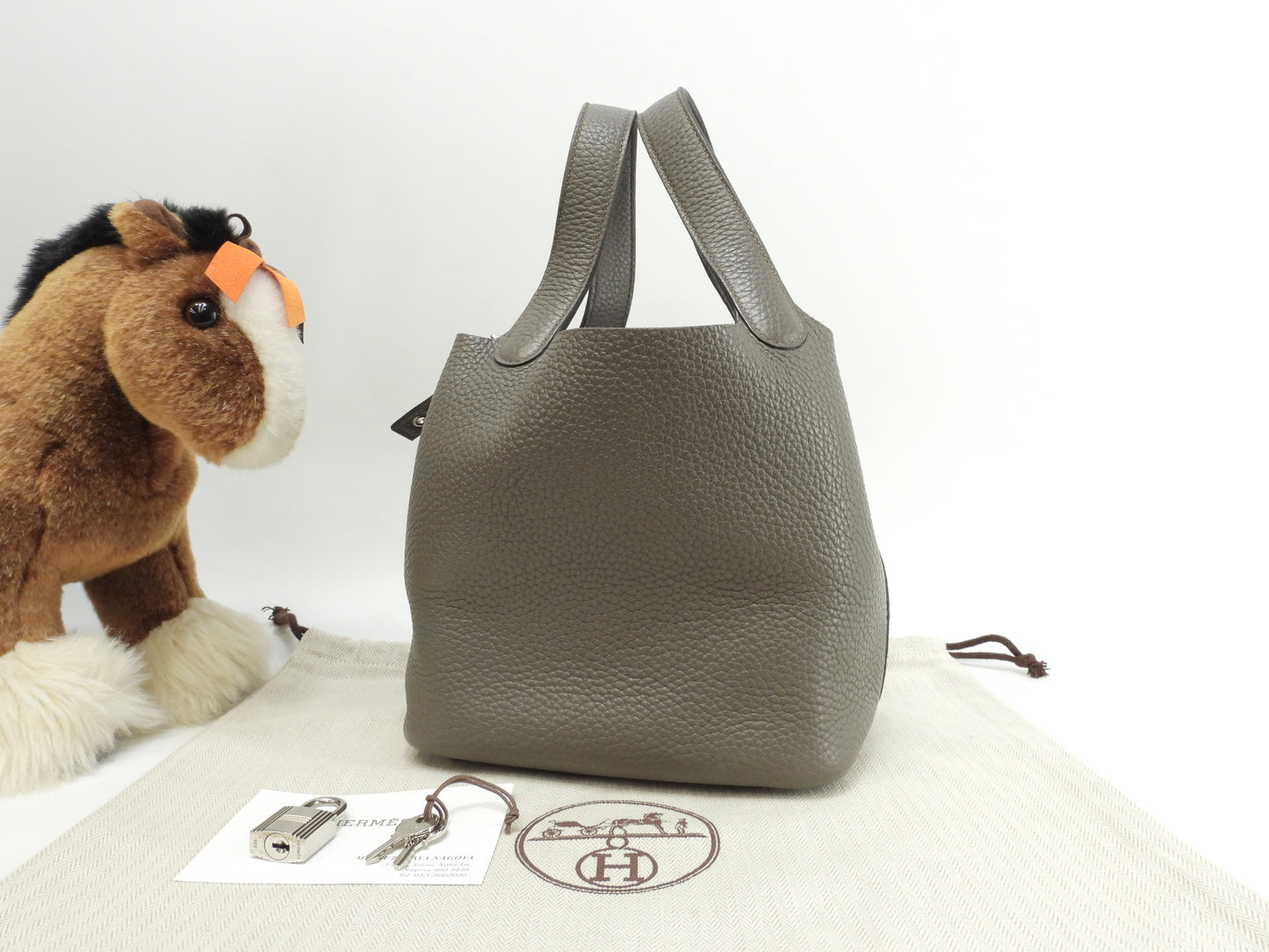 エルメス ピコタンロックPM トリヨンクレマンス エタン ハンドバッグ シルバー金具@A 6