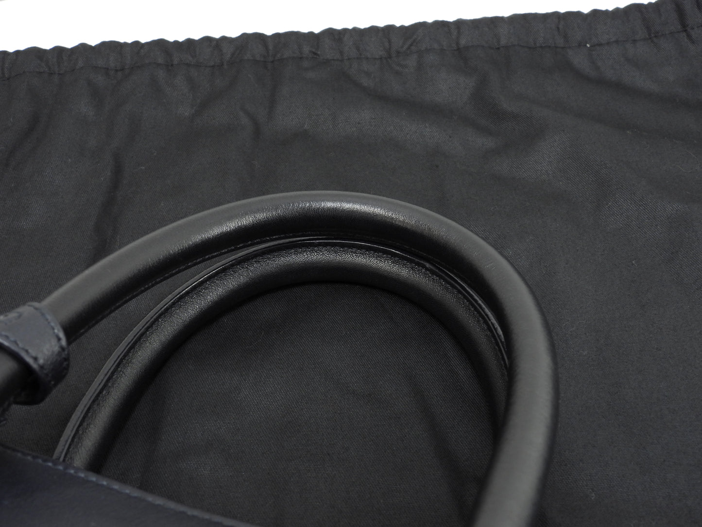 サンローラン サックドジュール YSL レザー濃紺 トートバッグ ハンドバッグ 美品@ 90