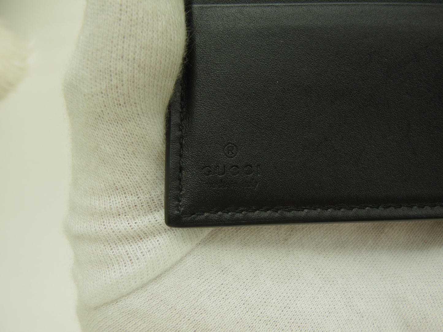 グッチ 2折財布 ウルフ GG黒 メンズ コンパクトウォレット 美品@ 3