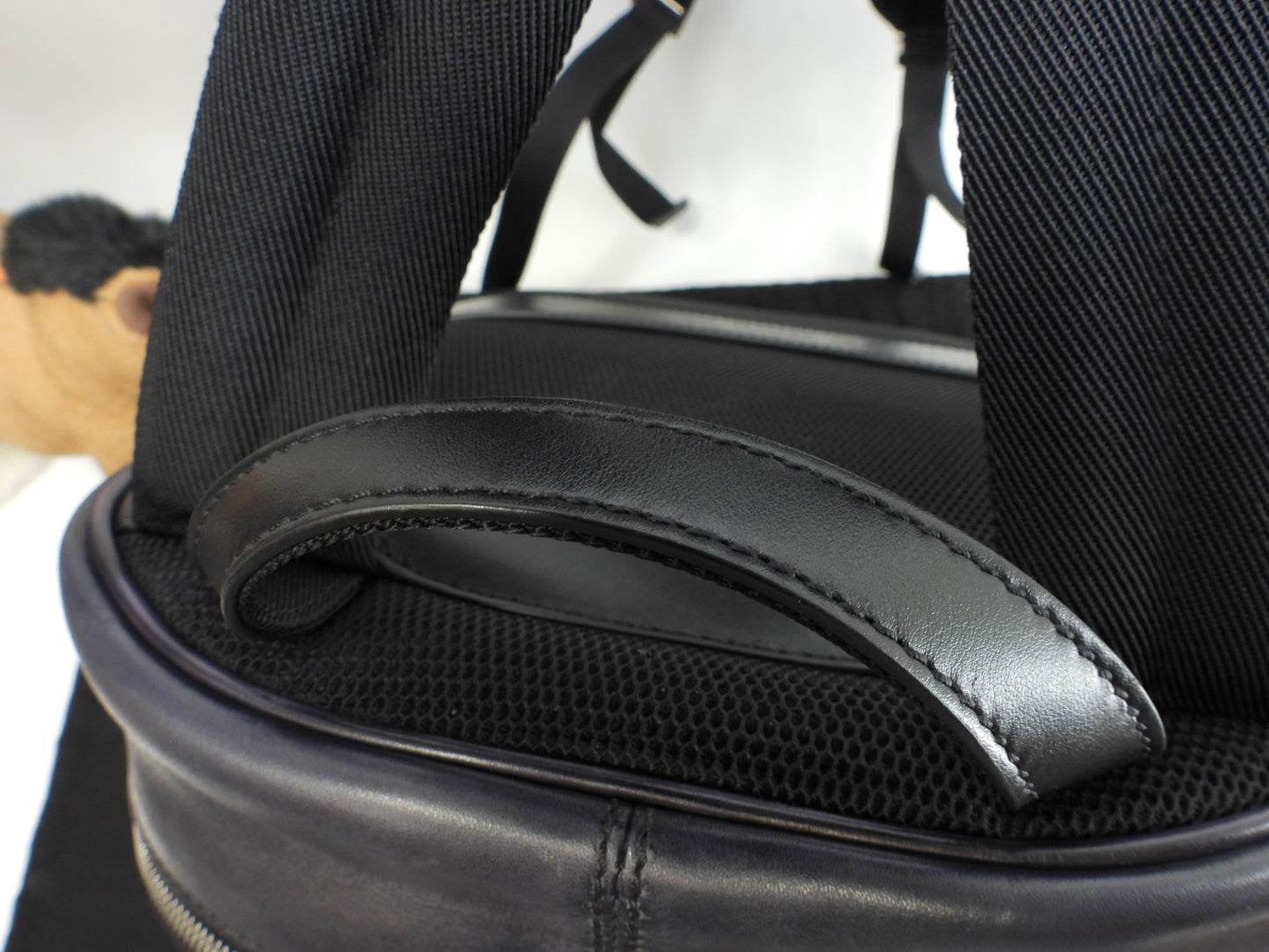 ベルルッティ バックパック タイムオフ レザー紺黒 カリグラフィ リュックサック 極美品@C0262