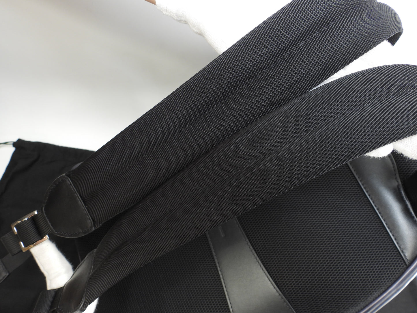 ベルルッティ バックパック タイムオフ レザー紺黒 カリグラフィ リュックサック 極美品@C0262