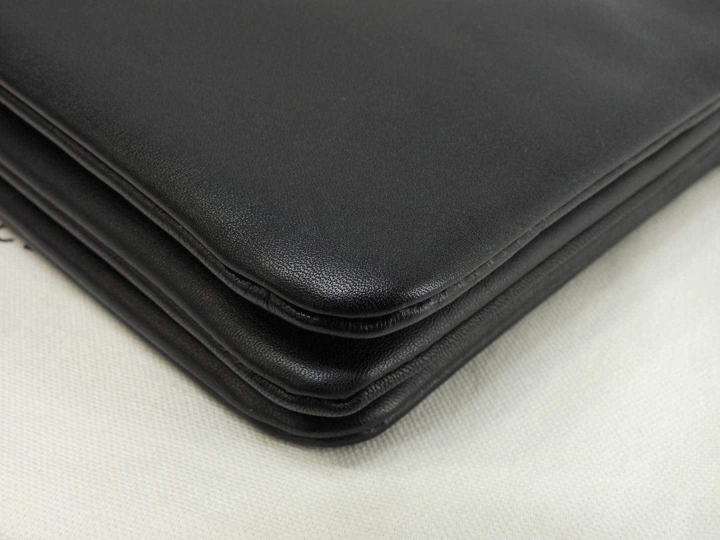 セリーヌ トリオラージ スムースレザー黒 クロスボディバッグ 斜掛ショルダー ポシェット 美品@ 3