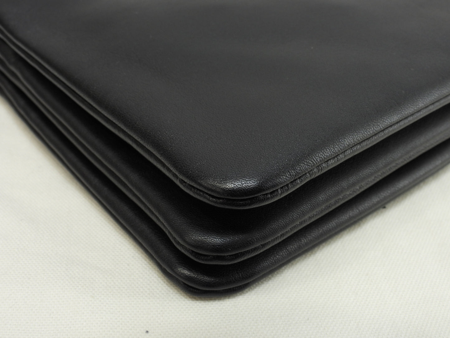 セリーヌ トリオラージ スムースレザー黒 クロスボディバッグ 斜掛ショルダー ポシェット 美品@ 3