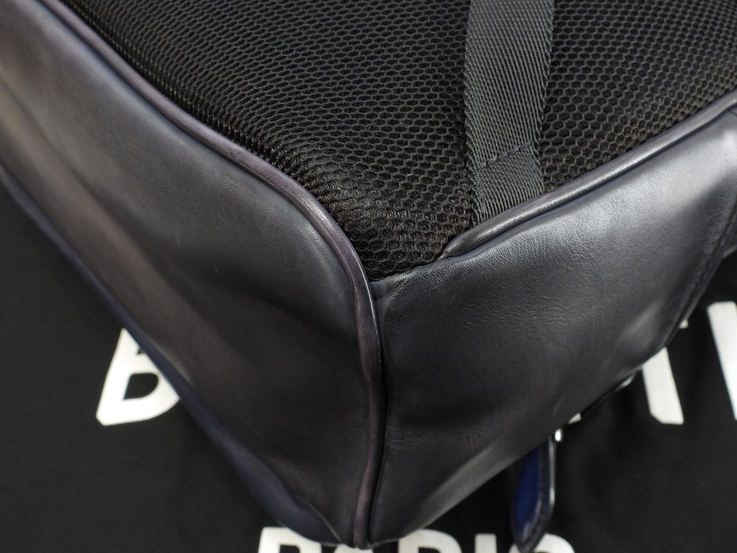 ベルルッティ バックパック タイムオフ レザー紺黒 カリグラフィ リュックサック 極美品@C0262