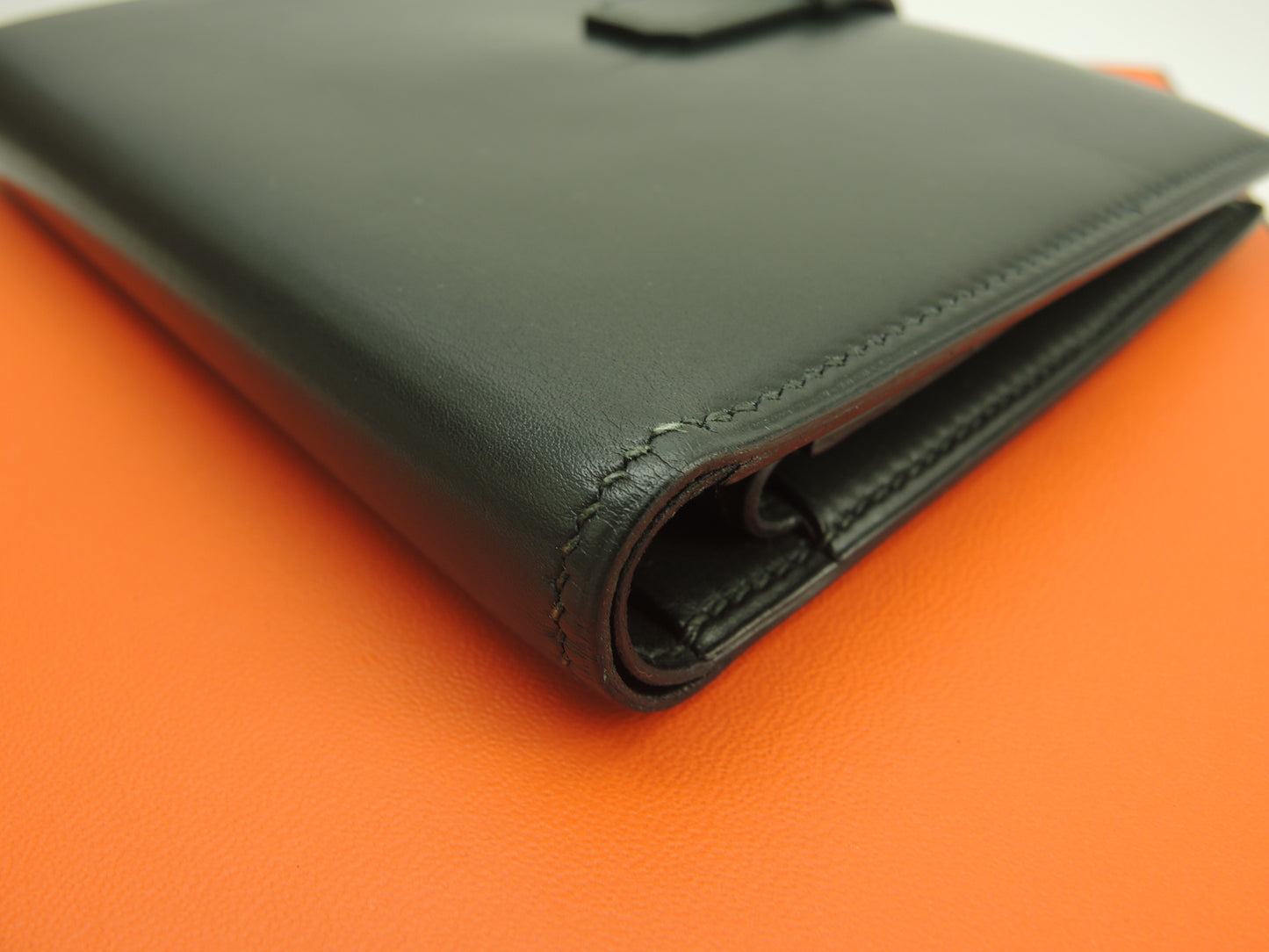 エルメス 2折財布 Boxカーフ 深緑 コンパクトウォレット レア@□E