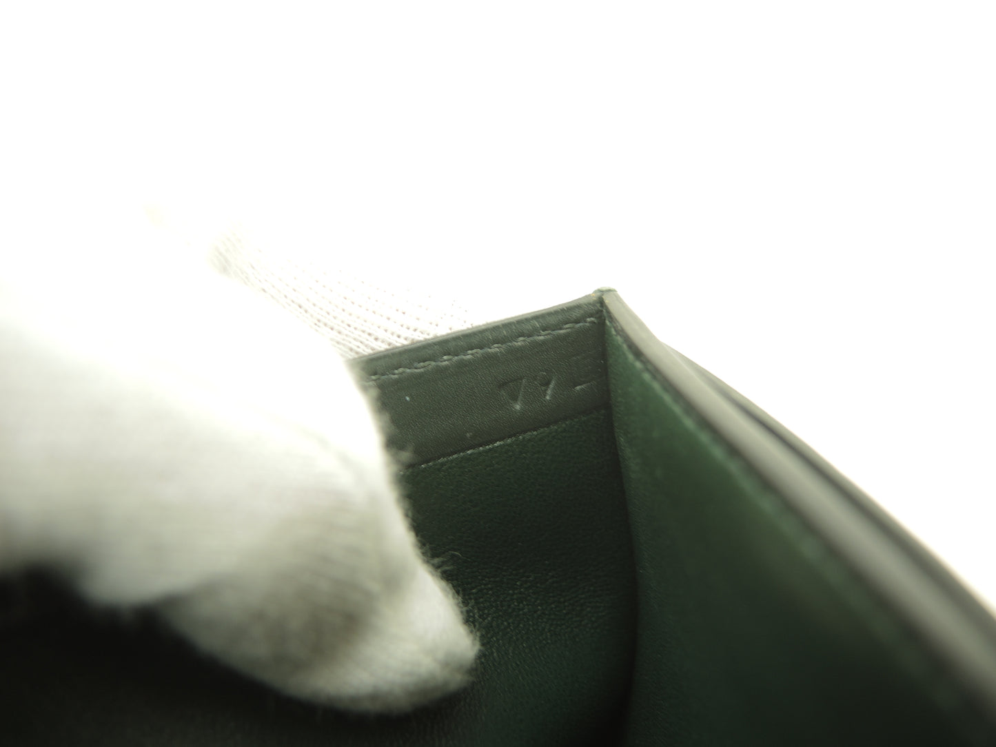 エルメス 2折財布 Boxカーフ 深緑 コンパクトウォレット レア@□E