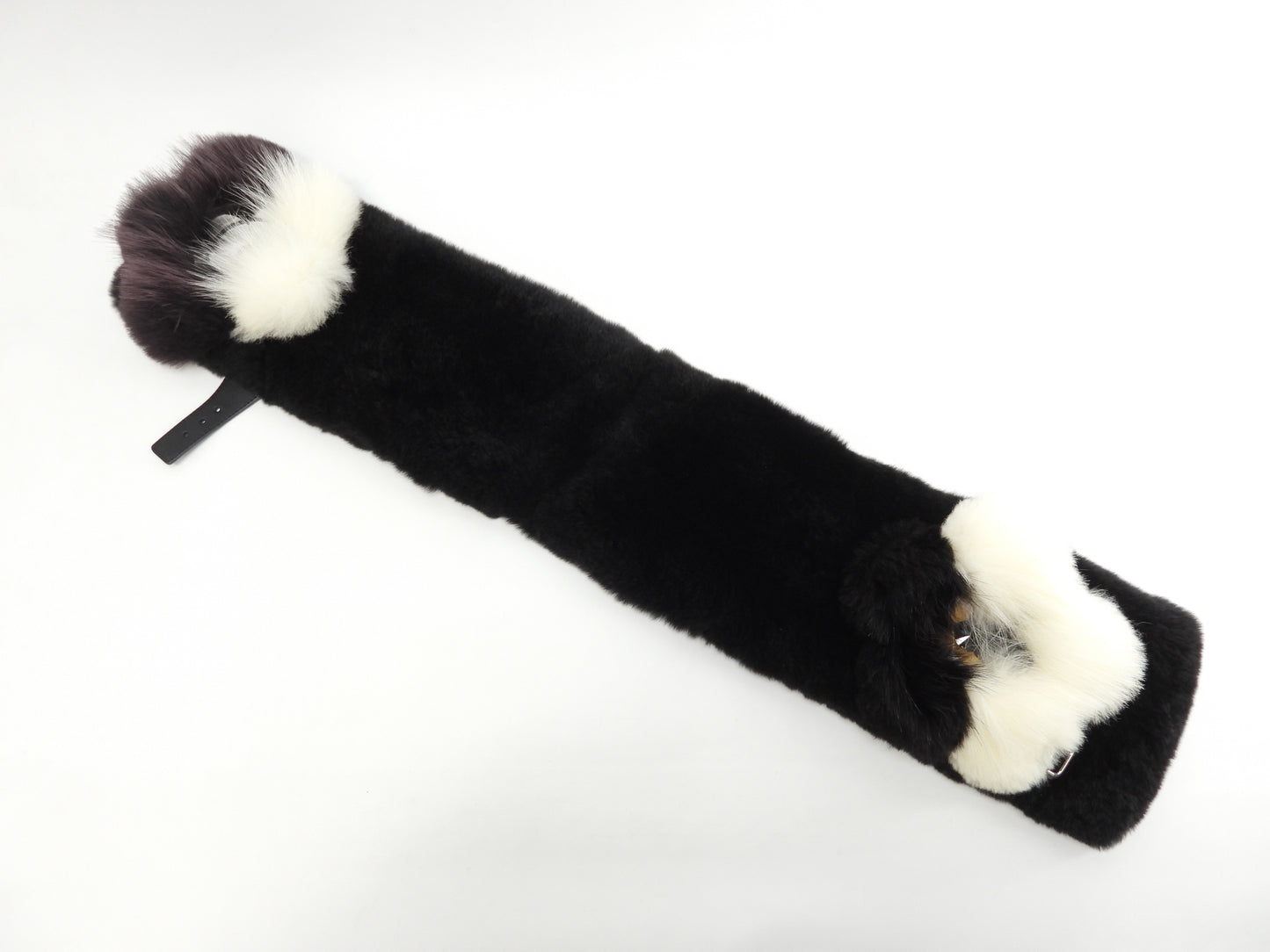 フェンディ ネックウォーマー ラパン 黒 ラビットファー 襟巻 美品@ 4