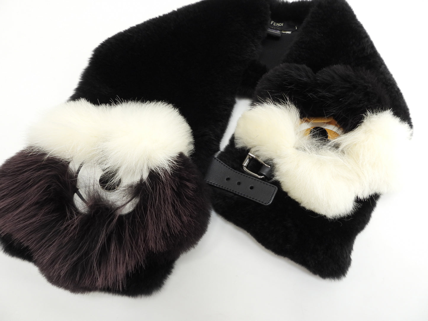 フェンディ ネックウォーマー ラパン 黒 ラビットファー 襟巻 美品@ 4