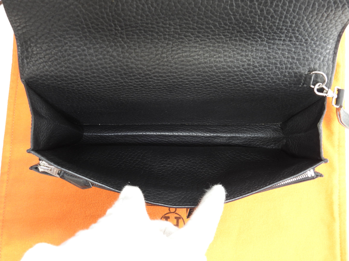 エルメス ジェット フィヨルド黒 シルバー金具 セカンドバッグ クラッチバッグ 美品@ 3