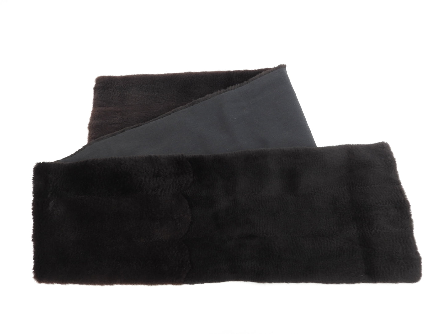 シャネル マフラー ラビットファー 薄茶黒 ネックウォーマー 美品@ 4