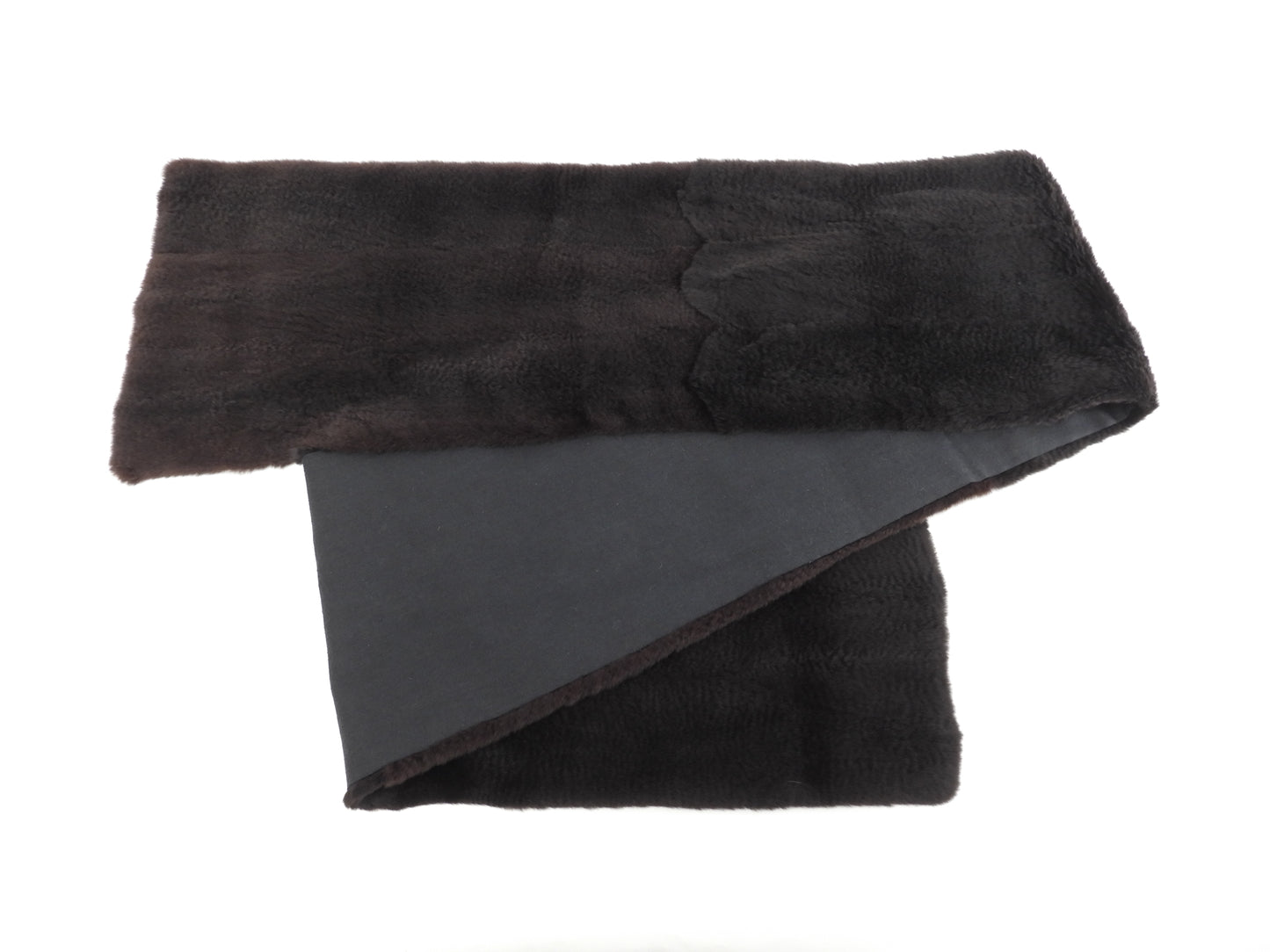 シャネル マフラー ラビットファー 薄茶黒 ネックウォーマー 美品@ 4