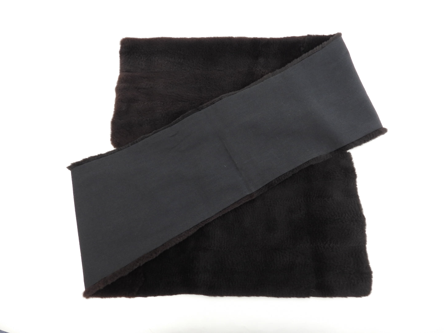 シャネル マフラー ラビットファー 薄茶黒 ネックウォーマー 美品@ 4