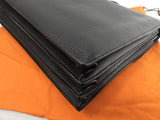 エルメス サックアデペッシュ41 フィヨルド黒 メンズ書類かばん ダブル金具@□O