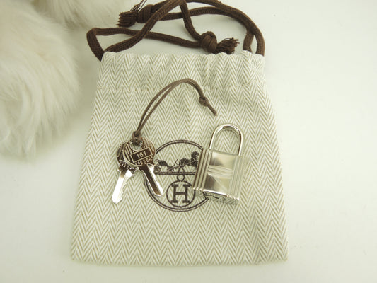 エルメス 南京錠 鍵2個 シャインシルバー パドロック キー 161 新品@ 201