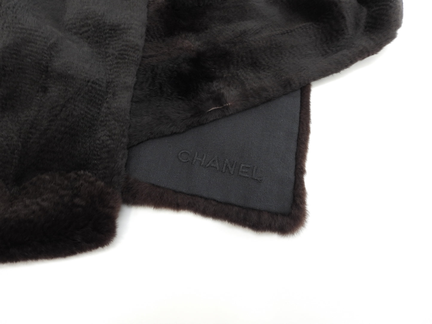 シャネル マフラー ラビットファー 薄茶黒 ネックウォーマー 美品@ 4