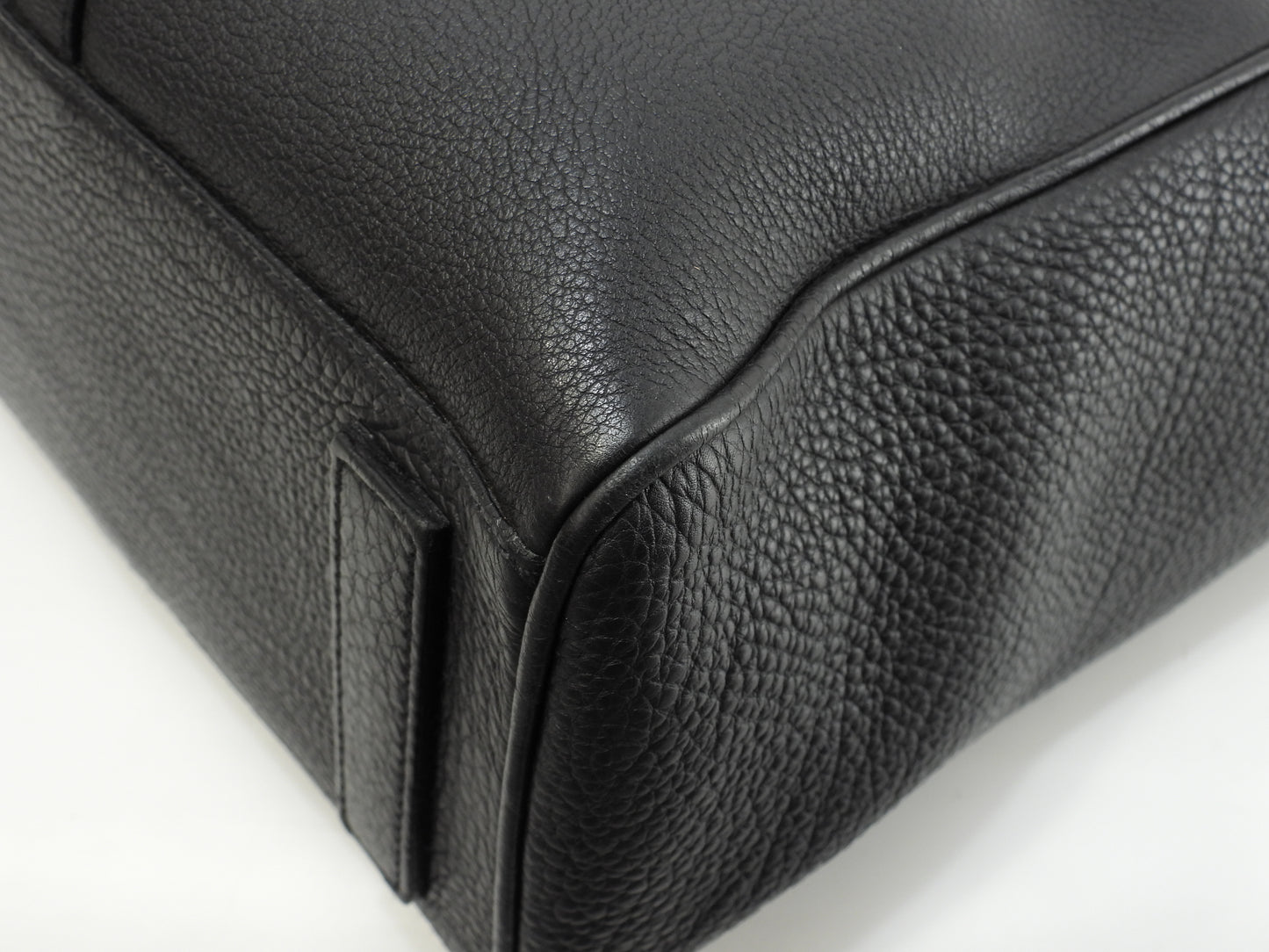 プラダ トートバッグ 三角プレート トリヨンレザー黒 メンズハンドバッグ大 美品@718