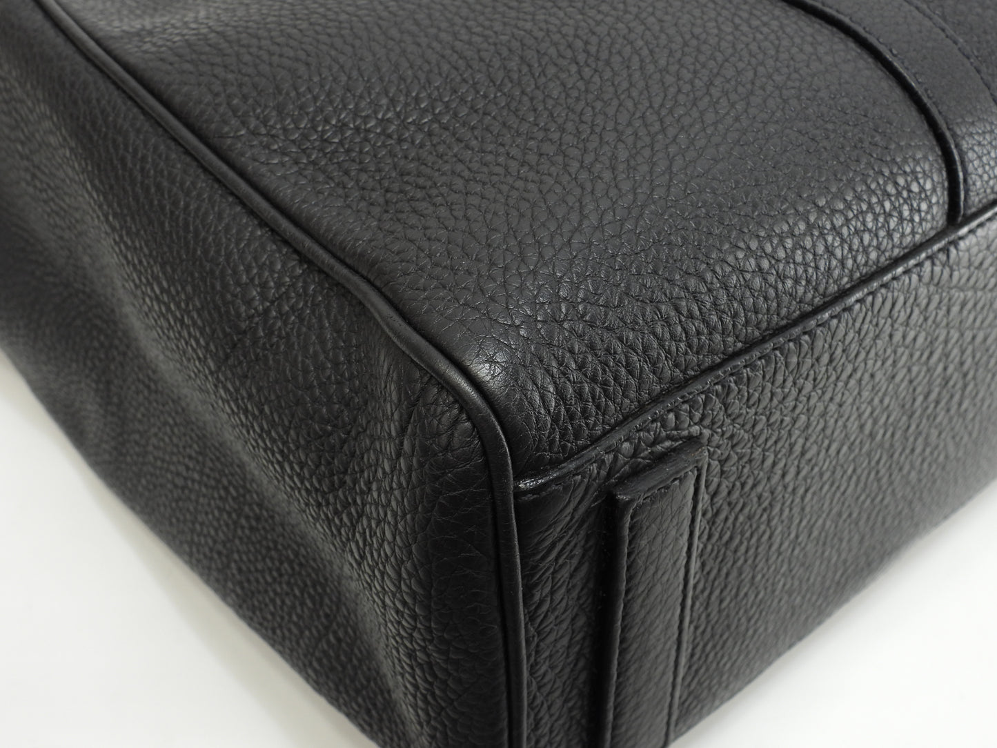 プラダ トートバッグ 三角プレート トリヨンレザー黒 メンズハンドバッグ大 美品@718