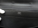 エルメス サックアデペッシュ41 フィヨルド黒 メンズ書類かばん ダブル金具@□O