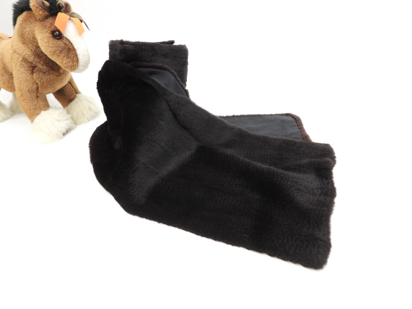 シャネル マフラー ラビットファー 薄茶黒 ネックウォーマー 美品@ 4