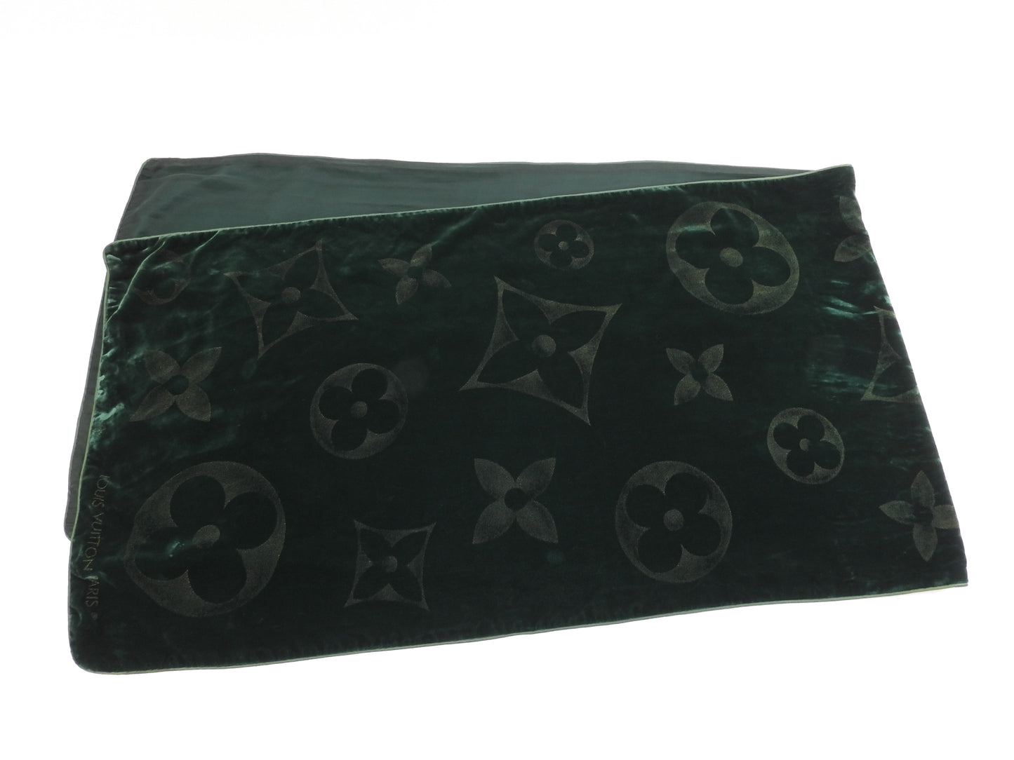 ルイヴィトン エシャルプベルベットPM M71522 緑 マフラー ネックウォーマー@ 1