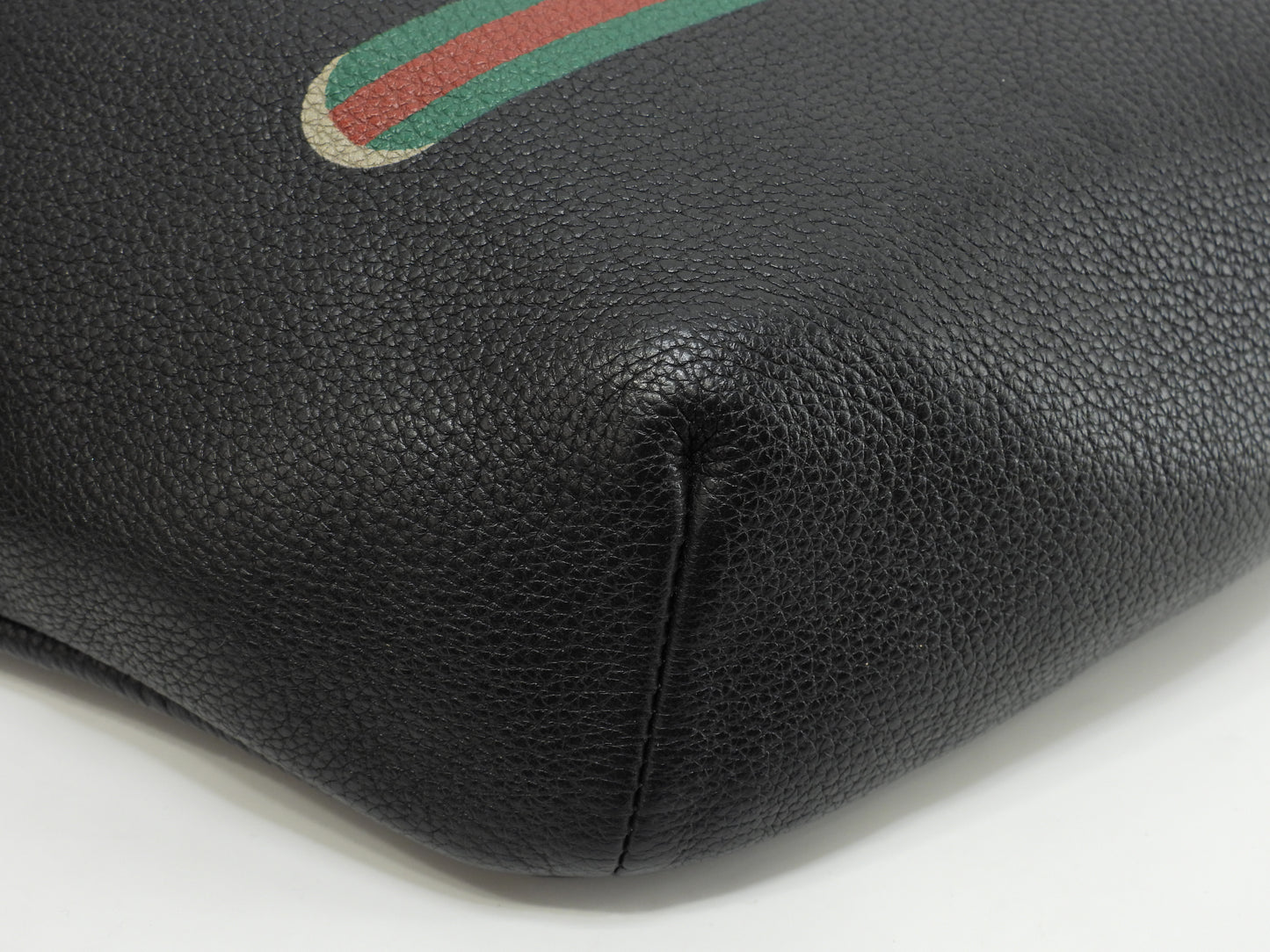 グッチ クロスボディバッグ GGロゴプリント レザー黒 斜掛ショルダーバッグ@ 7