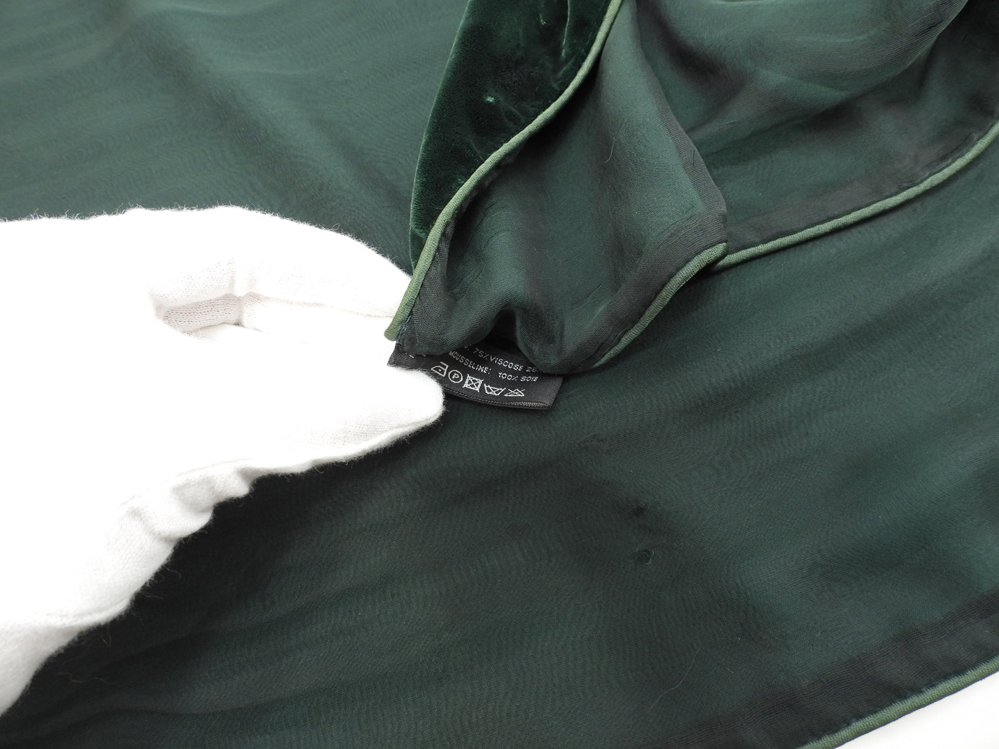 ルイヴィトン エシャルプベルベットPM M71522 緑 マフラー ネックウォーマー@ 1