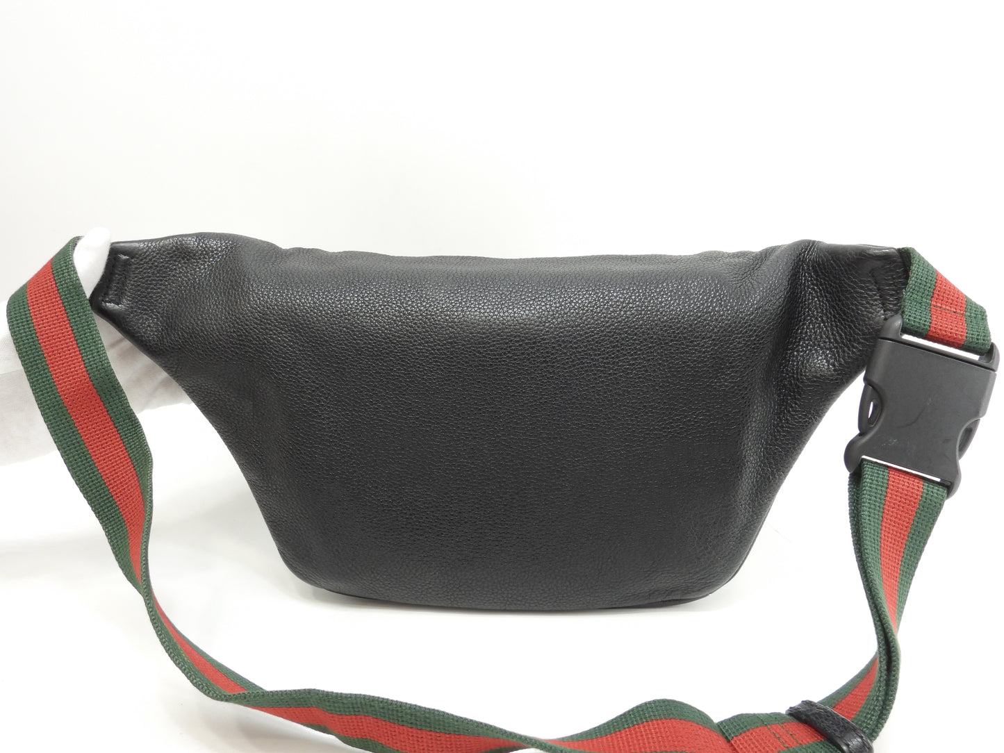 グッチ クロスボディバッグ GGロゴプリント レザー黒 斜掛ショルダーバッグ@ 7