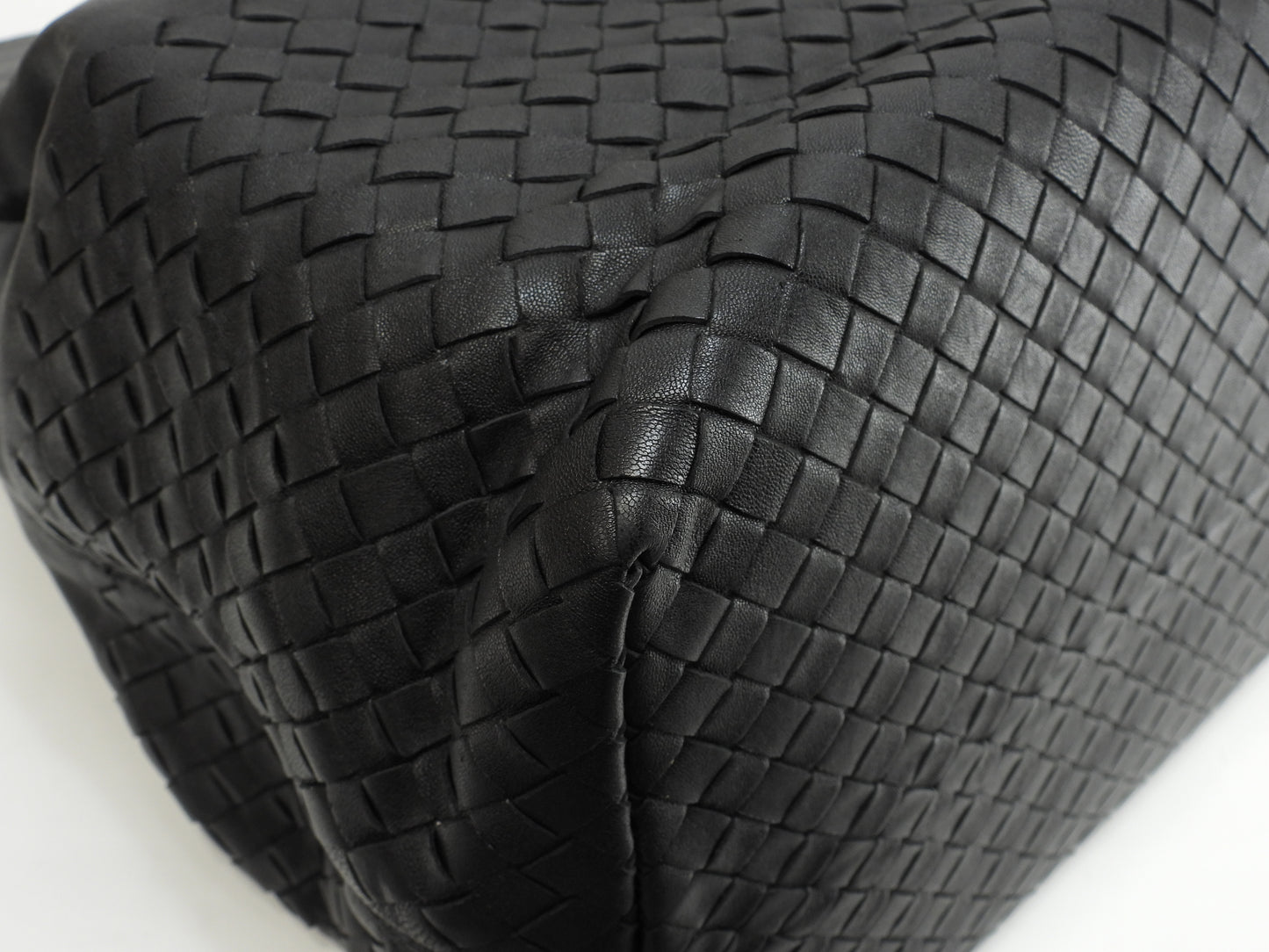 ボッテガヴェネタ トートバッグ大 イントレチャート レザー黒 メンズハンドバッグ 美品@B04106079U