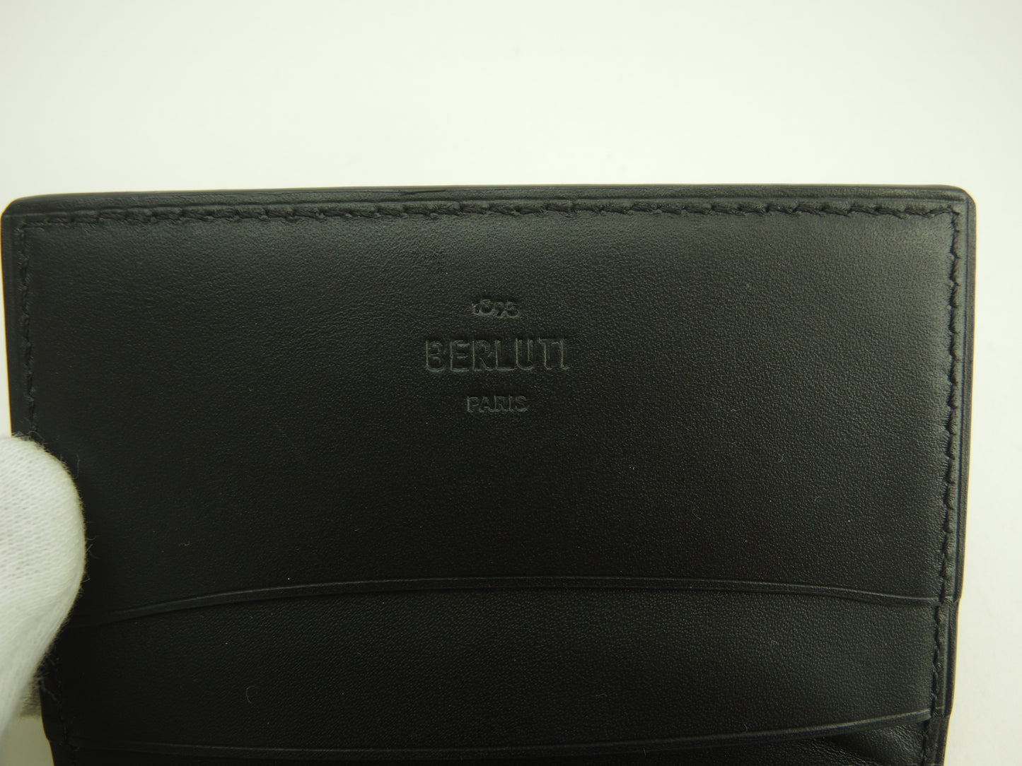 ベルルッティ カードケース カリグラフィ レザー黒 2折名刺入 美品@ 16