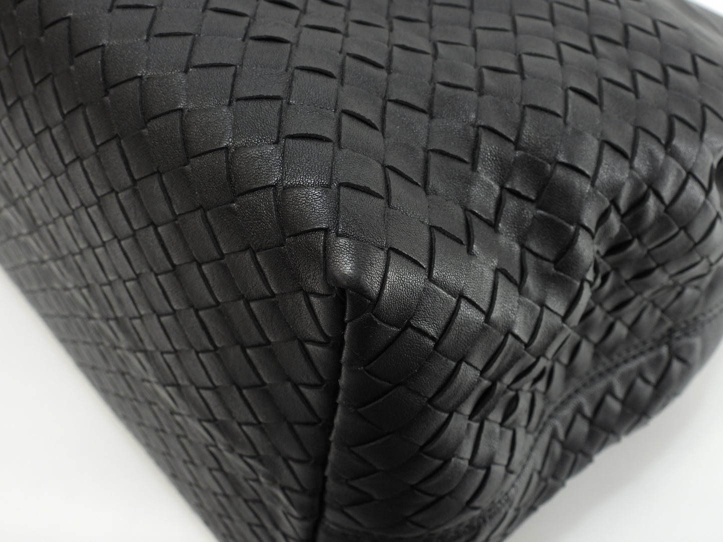 ボッテガヴェネタ トートバッグ大 イントレチャート レザー黒 メンズハンドバッグ 美品@B04106079U